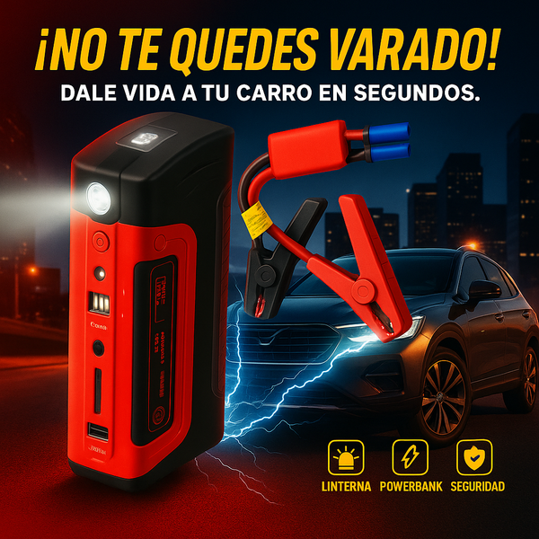🧨 Arrancador de Batería Inteligente Que Te Saca de Cualquier Emergencia — ¡Viaja Seguro Siempre! 🚗